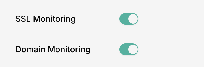 SSL & Domain monitoring screenshot